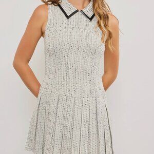 NEW - Ivory pleated dress